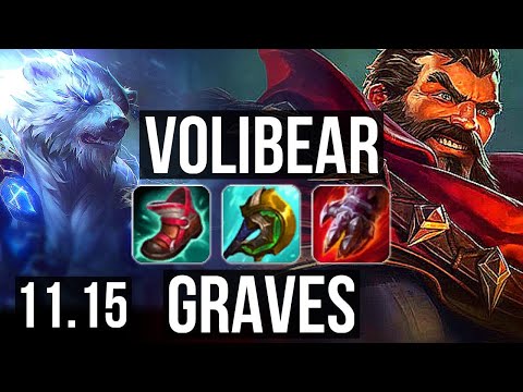 VOLIBEAR vs GRAVES (JUNGLE) | 12/1/3, 300+ games, Dominating | KR Master | v11.15