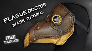 How to Make a Plague Doctor Steampunk Mask Free PDF Pattern for Foam or Leather Easy DIY Tutorial