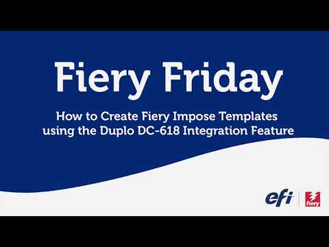 Fiery Friday - Create Fiery Impose Templates & Layouts for the Duplo DC-618 Slitter, Cutter, Creaser