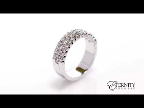 Three Row 1.0 CTTW Diamond Ring (409x)