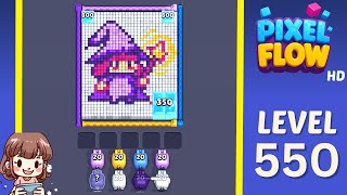 Pixel Flow Level 550 Solution Walkthrough