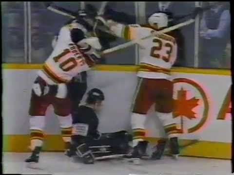 Los Angeles Kings vs Calgary Flames Brawl 1989