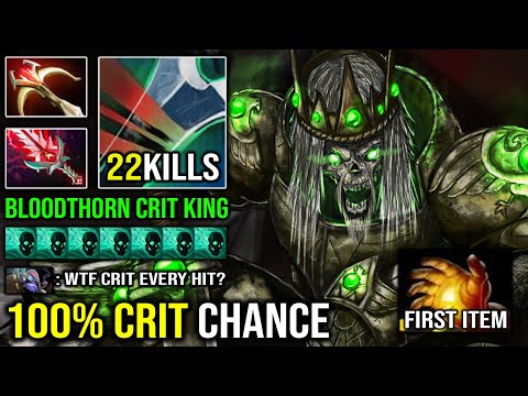 NEW BRUTAL KING 100% Crit Every Single Hit Bloodthorn + Daedalus with 1st Item Midas EZ MMR DotA 2