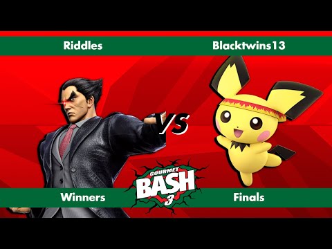 Gourmet Bash #3 - Riddles (Kazuya) vs Blacktwins13 (Pichu) - Ultimate Singles - Winners Finals