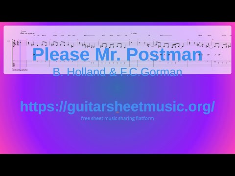 Please Mr. Postman Sheet Music Free, B. Holland & F.c.gorman Synthesia Piano