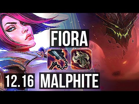 FIORA vs MALPH (TOP) | 4/0/3, Rank 7 Fiora | TR Challenger | 12.16