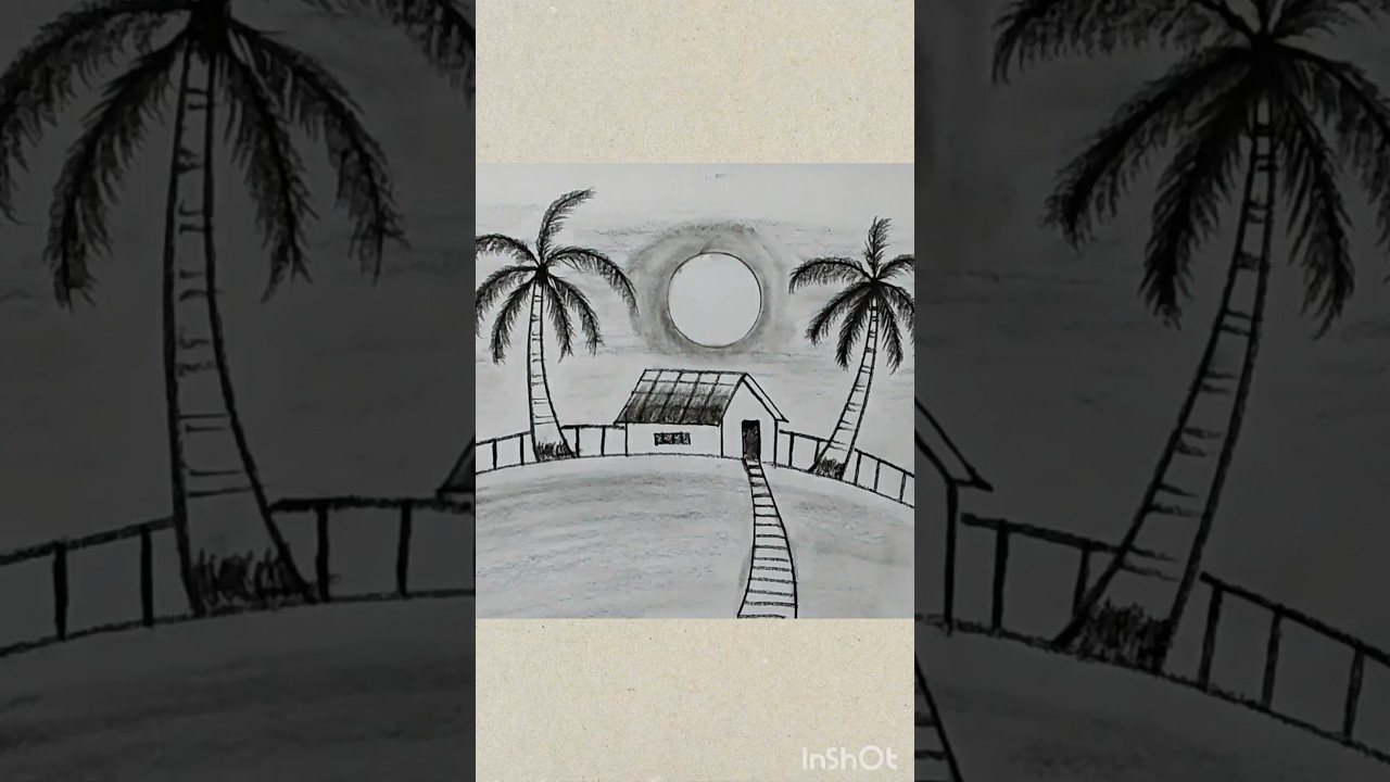 Easy #shorts #scenery #drawing #painting #viral #trending #ytshorts #pencildrawing #pencilart #art