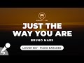 Just The Way You Are - Bruno Mars (Lower Key - Piano Karaoke)