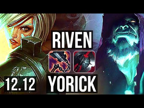 RIVEN vs YORICK (TOP) | 8/0/2, Legendary, 1.0M mastery, 300+ games | NA Grandmaster | 12.12