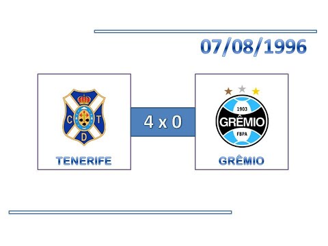 GOLS: Tenerife 4 x 0 Grêmio - 07/08/1996 - Amistoso