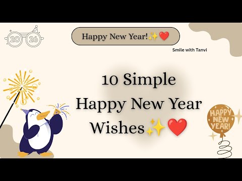 10 simple happy new year wishes 2026 | happy new year 