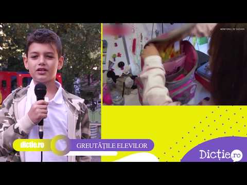 CEZAR CIOF: Cât cântărește ghiozdanul unui copil de clasa a IV-a - Școala TV Dicție.ro