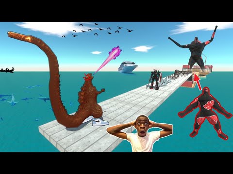 ARBS Death Run Angry Red Shin Godzilla vs Akatsuki Monster Titan for revenge