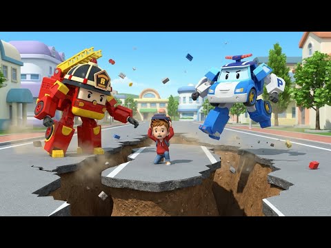 The Ground is Shaking! 📉 | Earthquake Safety & Rescue | Robocar Poli | Kids Cartoons