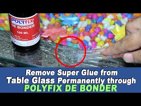 How to remove super glue form glass table - DIY