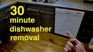 How to Save Money  ●  30 Minute DIY Dishwasher Removal  ( not that hard ! )
