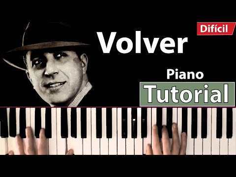 Como tocar "Volver"(Carlos Gardel) - Piano tutorial, partitura y Mp3