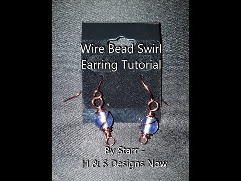 Wire Bead Swirl Earring Tutorial | Match Faux Lab Necklace Set
