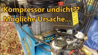 Kompressor undicht?? Mögliche Ursache Druckschalter-Dichtung...