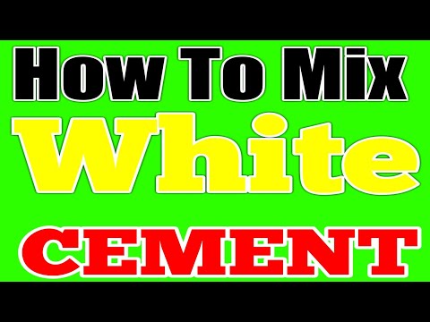 How to Mix and Apply White Cement