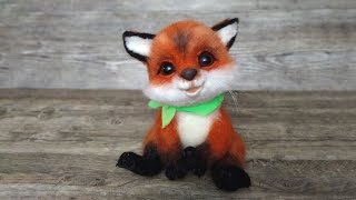 Хотите сделать обаятельную рыжую лису? Мастер класс по сухому валянию.