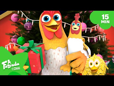 Playing at Christmas 🌟 Zenon's Farm 👨🏻‍🌾 Children's Compilation [15 min] Brazilian Portuguese