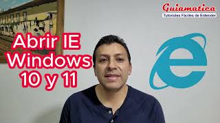 Cómo SEGUIR usando INTERNET EXPLORER en Windows 10 - Windows 11