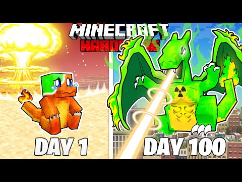 I Survived 100 Days as a NUCLEAR POKEMON in HARDCORE Minecraft
