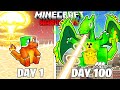 I Survived 100 Days As A NUCLEAR POKEMON In HARDCORE Minecraft
