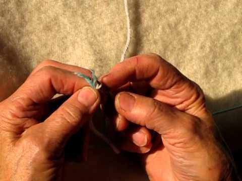 Splice, Ply-splitting - Jatko, säikeiden väliin - Neulakinnas, Nalbinding - By Aili