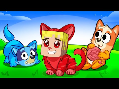 NOS CONVERTIMOS EN UNA FAMILIA DE GATOS CON LA FAMILIA DE BLUEY