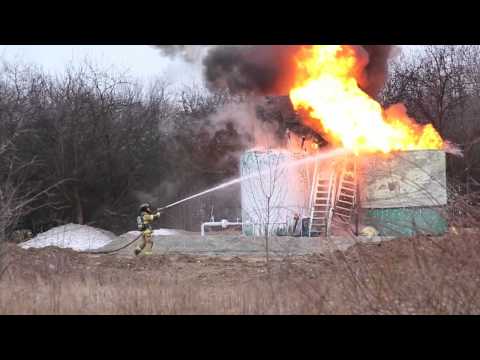 Holding tank explosion and fire in Chippewa Township