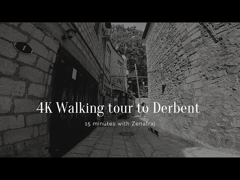 Passeio a pé 4K para Derbent / Daguestão / Rússia