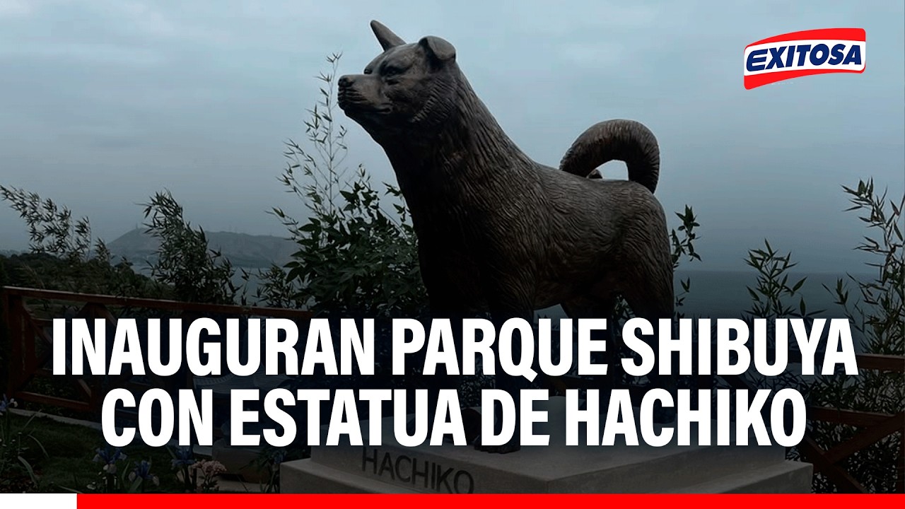 🔴🔵 Miraflores inaugura el parque Shibuya con estatua de Hachiko