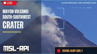 🔴 LIVE: Mayon Volcano 24/7 Monitoring — South-Southwest Crater RPiCam (Albay, Philippines) live webcam