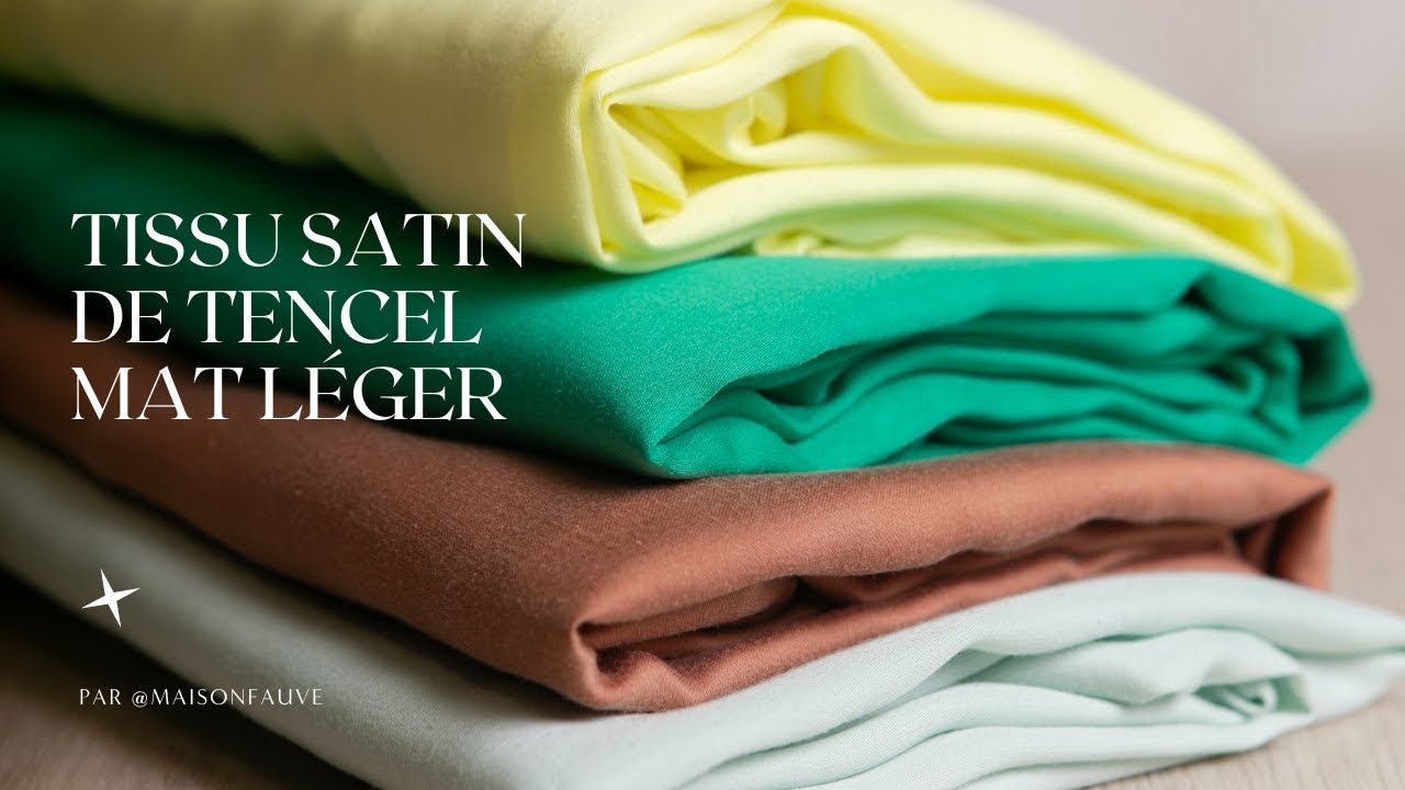 Tissu satin de tencel mat léger - Plusieurs couleurs