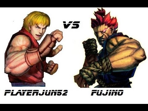 Fujino [Akuma] vs Playerjun52 [Ken] SSF4 Japanese Online Ranked Matches - TRUE-HD