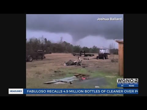 Damage from Tornado in Tangipahoa Parish