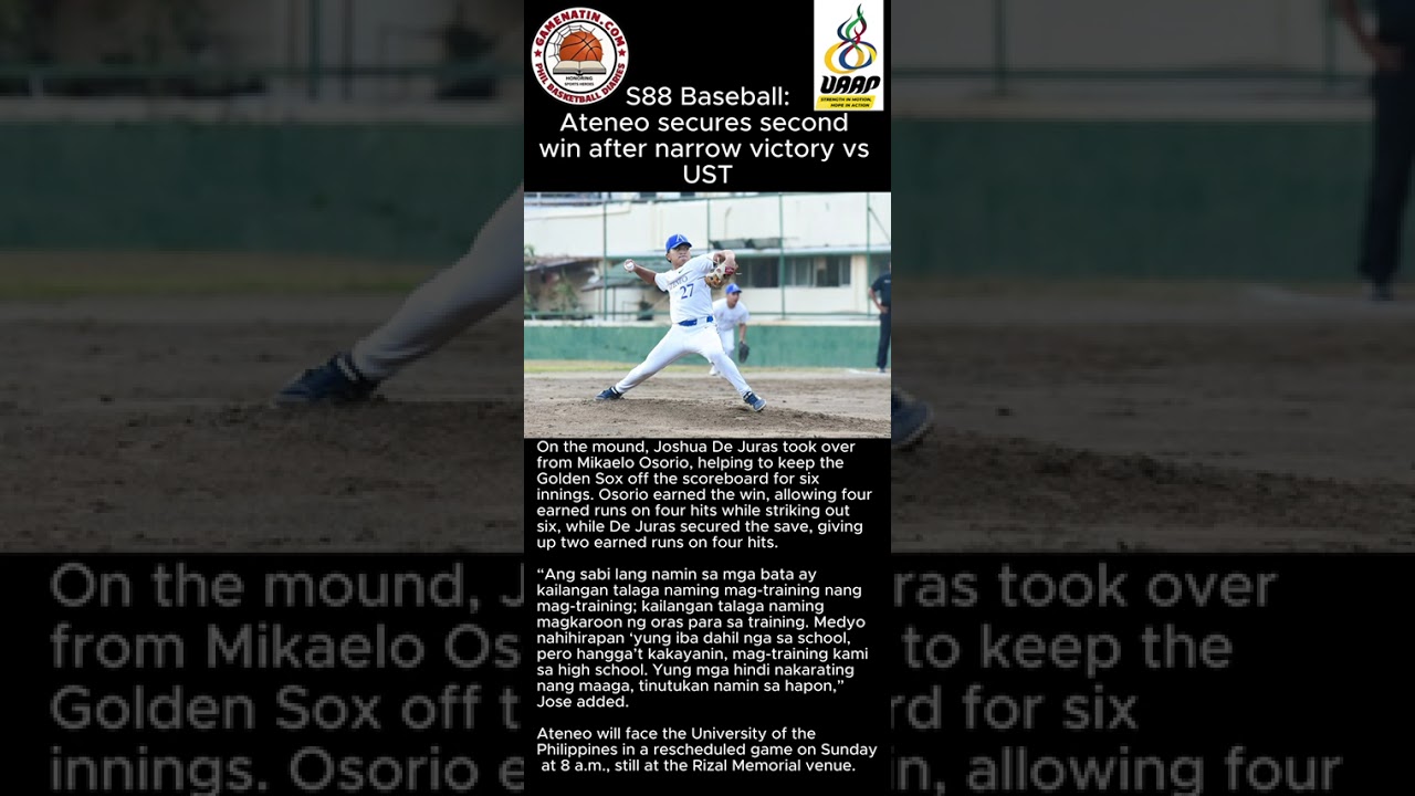 UAAP Men's Baseball: Ateneo nips UST, 10-9