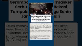 Malam Mencekam! Orang Tak Dikenal Serang Aparat di Polres Metro Bekasi Kota, Gas Air Mata Pecah