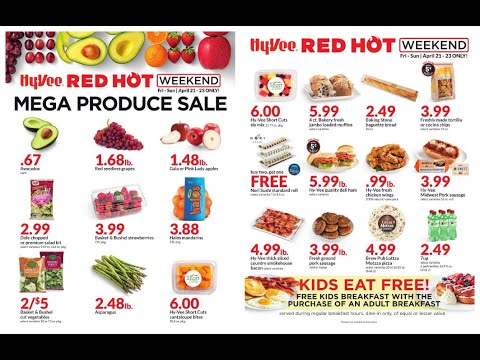Hy-Vee 3-Days Red Hot Weekend Produce Sale Ad Flyer 04.21.2023-04.23.2023 Stock-up Prep Groceries