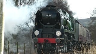 preview picture of video 'The Peak Forester,Peak Rail,Braunton 34046,23rd March,2014,HD.'