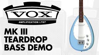 Video thumbnail for Vox MK III Teardrop Bass Salmon Red Demo at GAK by GAK
