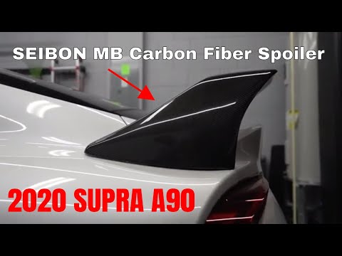 Installing the Seibon MB Style spoiler on my a90 Supra | 4k