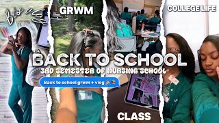 nursing school vlog + grwm | 3rd semester, busy schedule, lecture etc