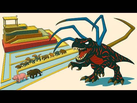 ESCAPE FROM ALIEN T-REX - ARBS - Animal Revolt Battle Simulator