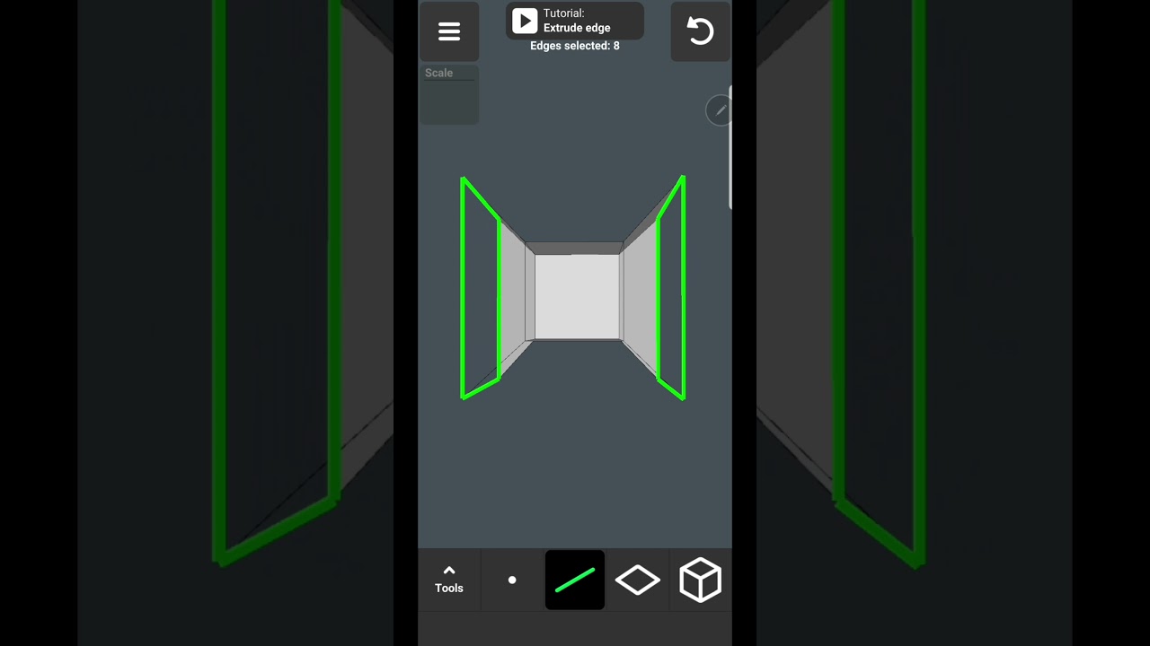 3D Modeling App: Square hole thru a cube