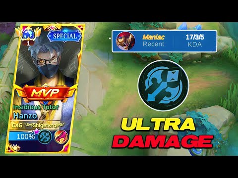 HANZO ONE SHOT DELETE WITH LETHAL IGNITION | MOBILE LEGENDS