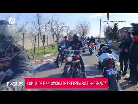Copilul de 15 ani omorât de prieteni a fost înmormântat