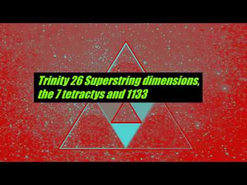 Trinity 26 Superstring dimensions, the 7 tetractys and 1133
